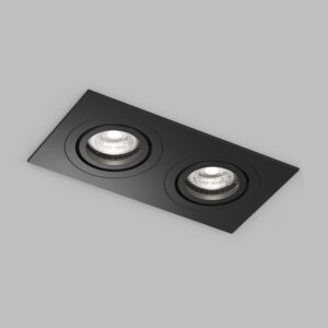 Встраиваемый влагозащищённый светильник HYDRO, IP44, 2?15 Вт LED макс., GU10, алюминий, чёрный